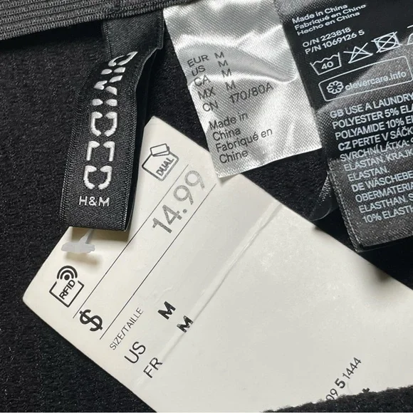 Elastic Black stretch Lace Trim Mini Skirt size L - Picture 10 of 11